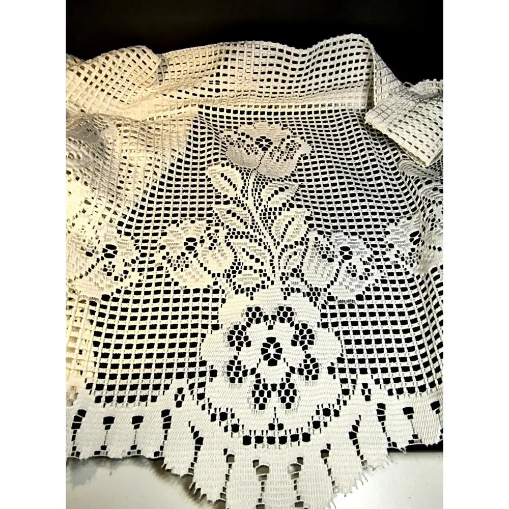 1627.  Lace Curtain Window Topper 18 x 69